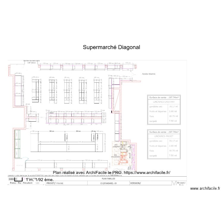 Supermarché Diagonal 2. Plan de 0 pièce et 0 m2