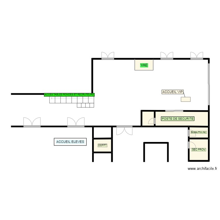 RDC FESTIV'HALLES. Plan de 5 pièces et 16 m2