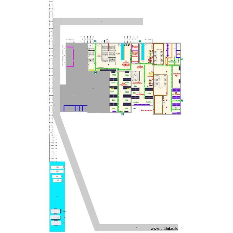 22D vide. Plan de 20 pièces et 4175 m2