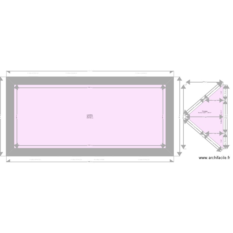 ML24003413  FRACHET. Plan de 6 pièces et 288 m2