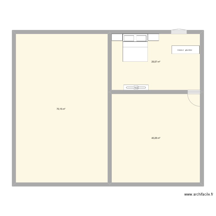 plan situation. Plan de 3 pièces et 136 m2