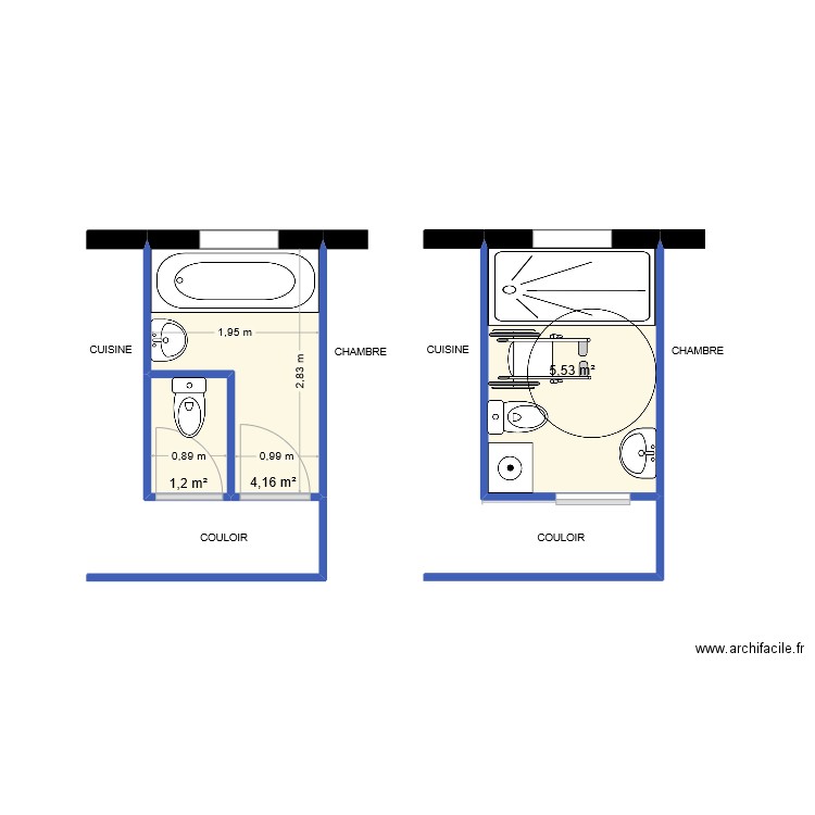 ANDREUTTI Cyril. Plan de 3 pièces et 11 m2