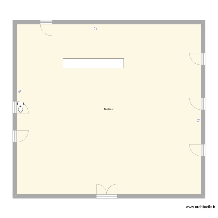 Salle Emile Cros. Plan de 1 pièce et 144 m2