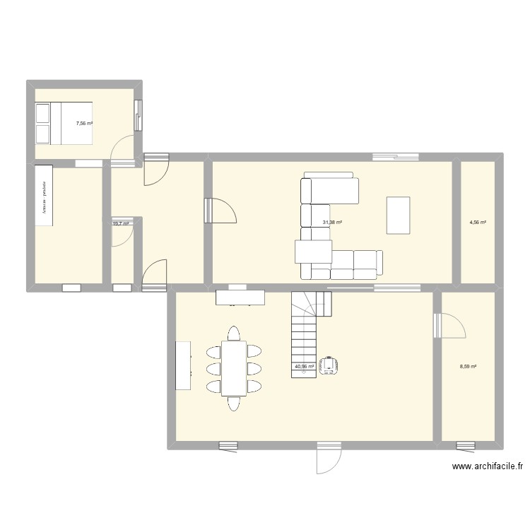 Viry. Plan de 6 pièces et 113 m2