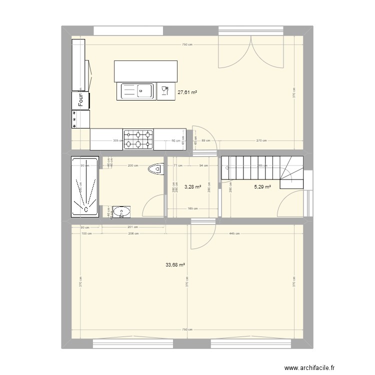 LLN cuisine Evere 1. Plan de 19 pièces et 208 m2