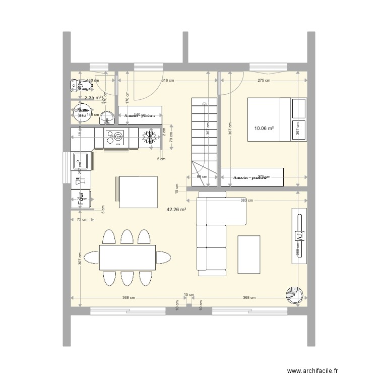 Maison Projet 1 - 110m2. Plan de 10 pièces et 111 m2