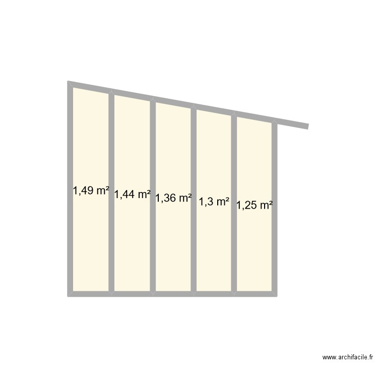 plan coté box aker . Plan de 5 pièces et 7 m2