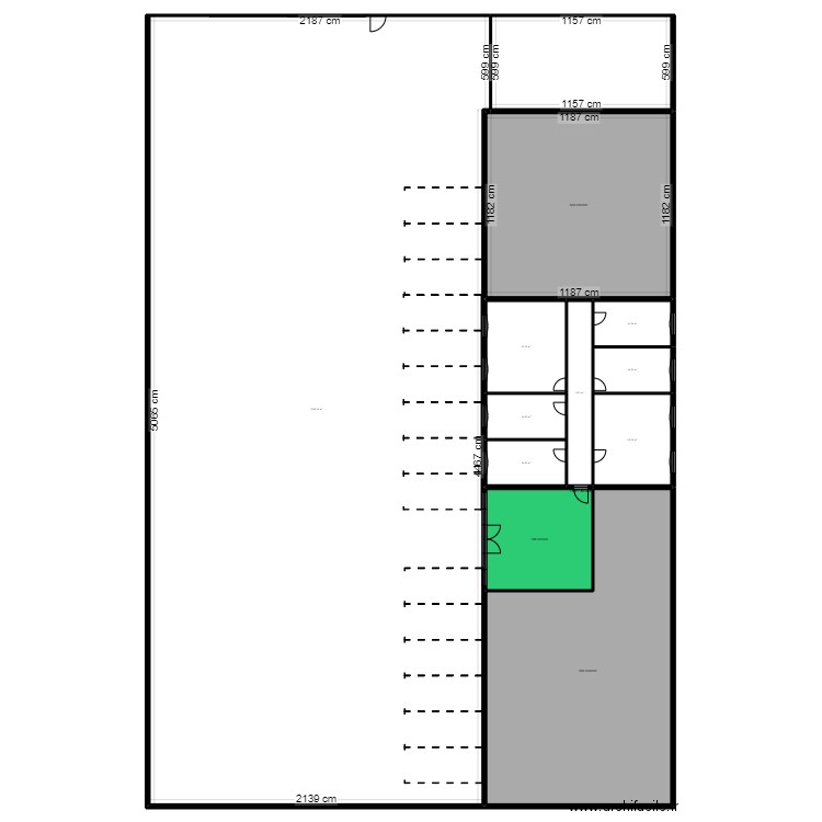 95B46C existant. Plan de 12 pièces et 1673 m2