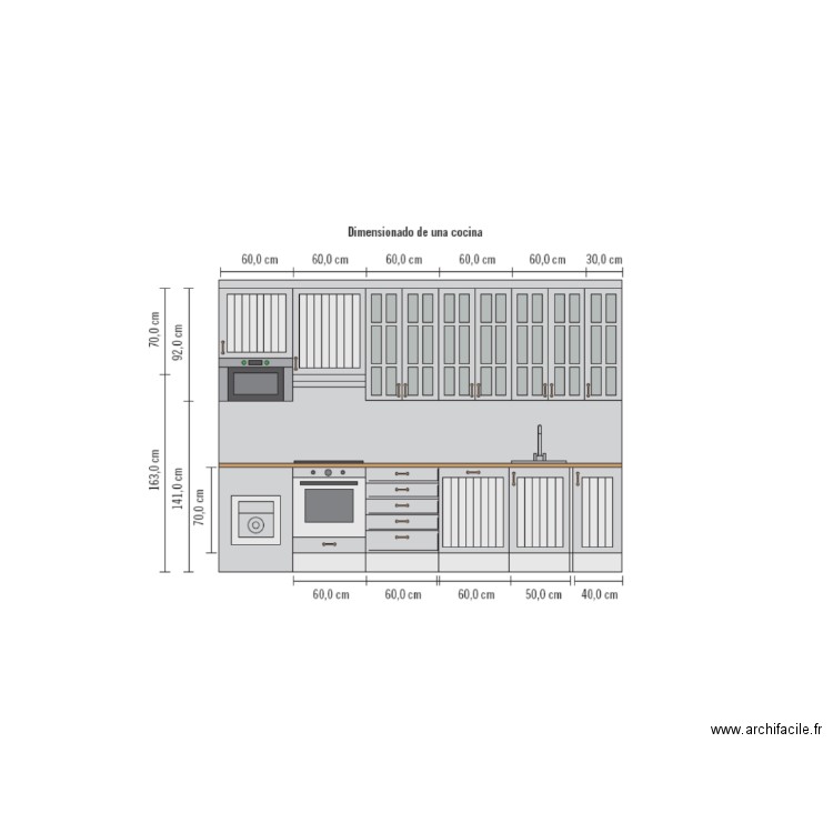 cocina muebles. Plan de 0 pièce et 0 m2