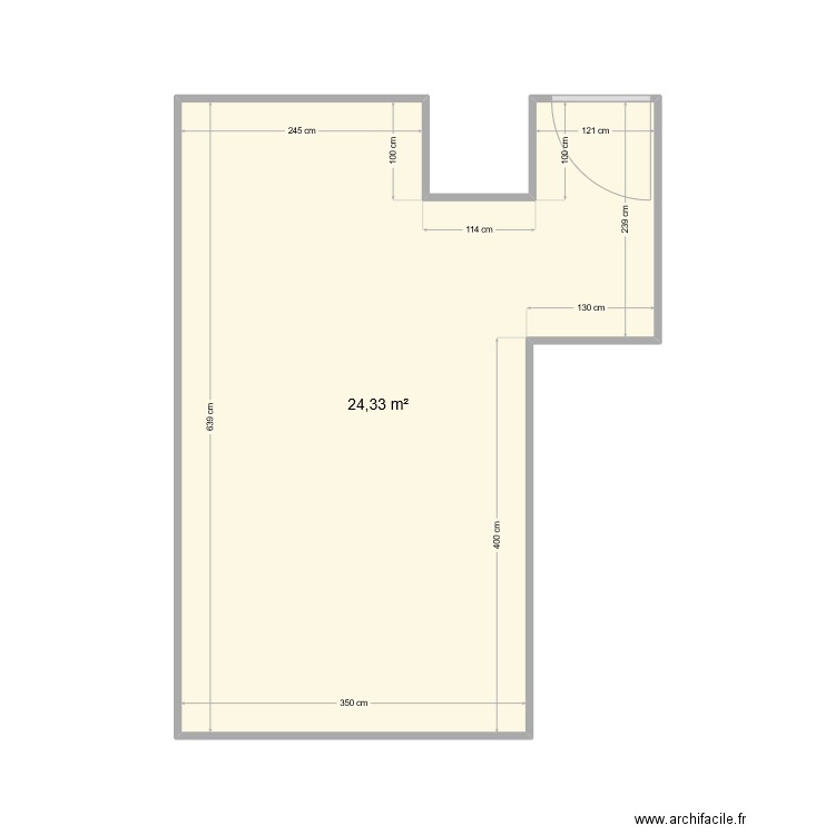 Cormeilles. Plan de 1 pièce et 24 m2