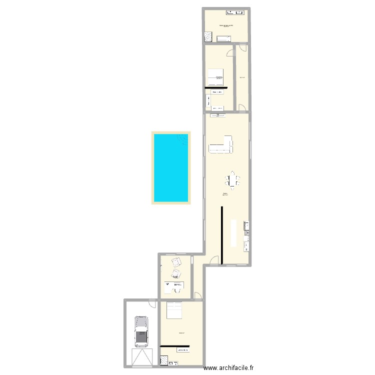 Maison. Plan de 7 pièces et 243 m2