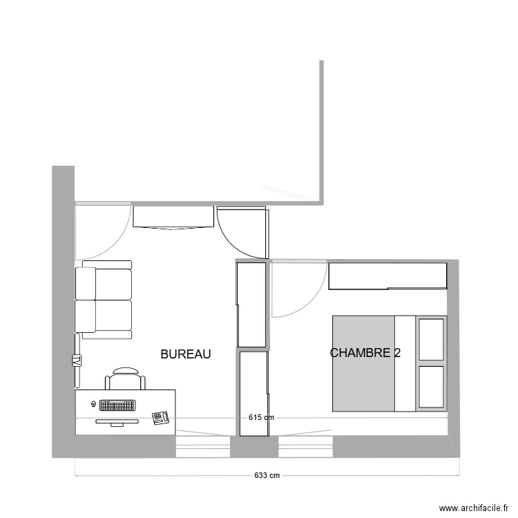 CHAMBRES 2 & 3 BIS. Plan de 0 pièce et 0 m2