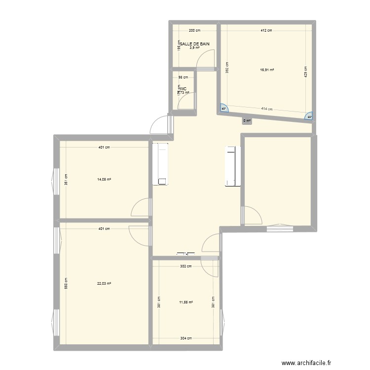 PROPO 1. Plan de 8 pièces et 109 m2