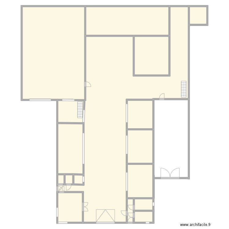 Bâtiment SWIMART. Plan de 16 pièces et 676 m2