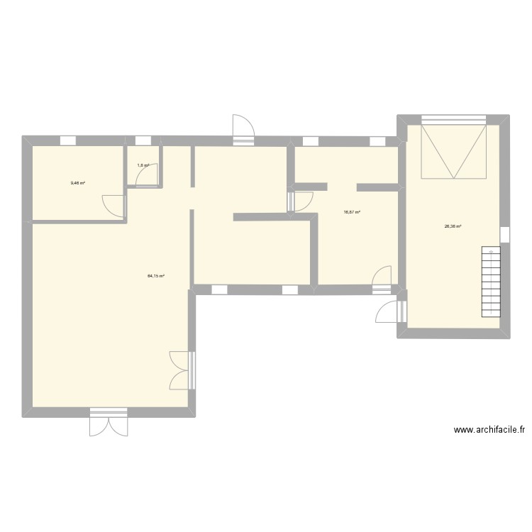 Saint Christol. Plan de 5 pièces et 119 m2