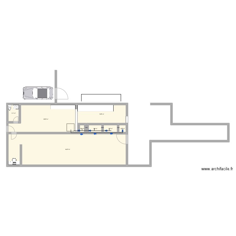 mas antoine. Plan de 8 pièces et 117 m2