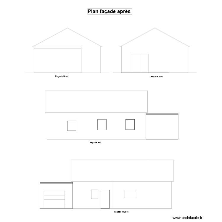 PLAN DE FACADE après - LE MICHEL. Plan de 0 pièce et 0 m2