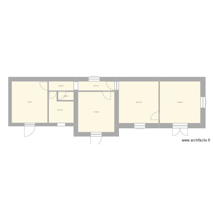 Annexe PM. Plan de 8 pièces et 77 m2