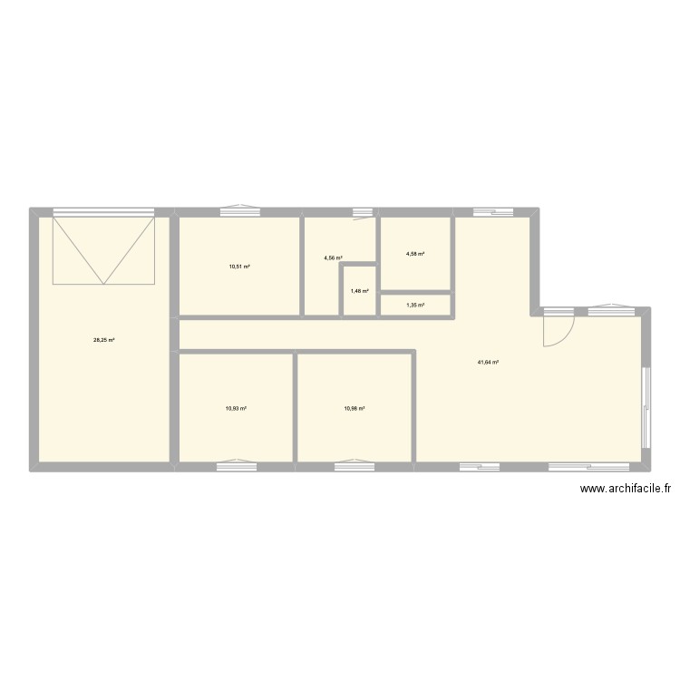 3E MAISON. Plan de 9 pièces et 114 m2