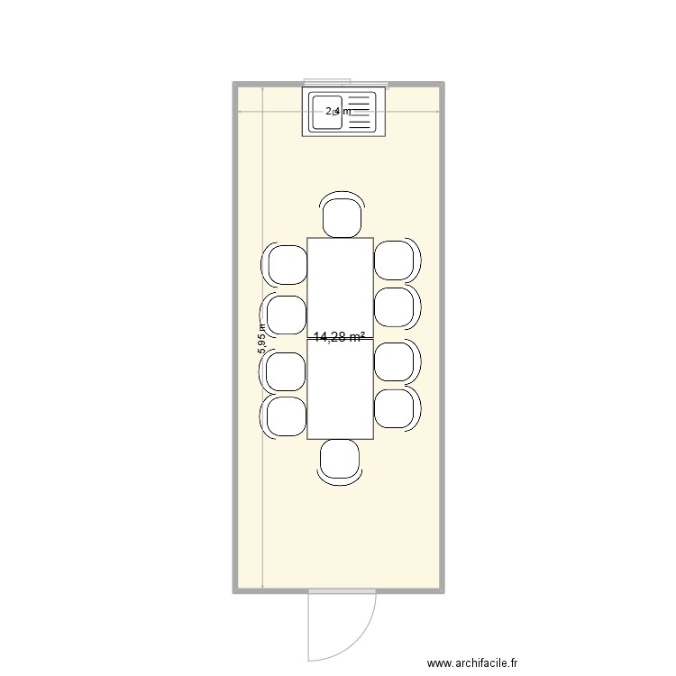 STAL TP CHANTIER LIMONEST. Plan de 1 pièce et 14 m2