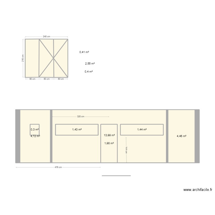 st laurent. Plan de 11 pièces et 37 m2