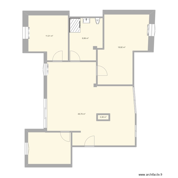 Appartement Gaby 2 par nico 2. Plan de 5 pièces et 89 m2