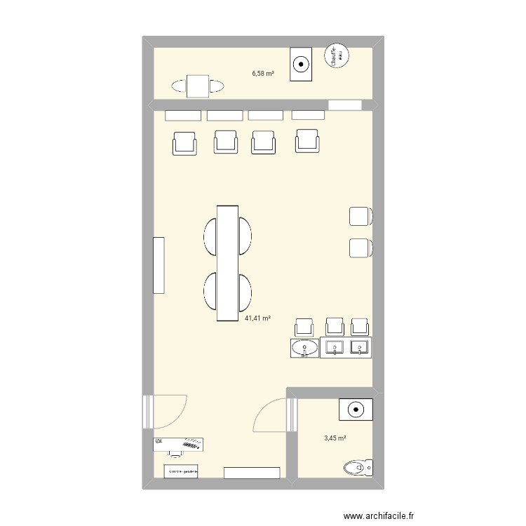 Projet. Plan de 3 pièces et 51 m2