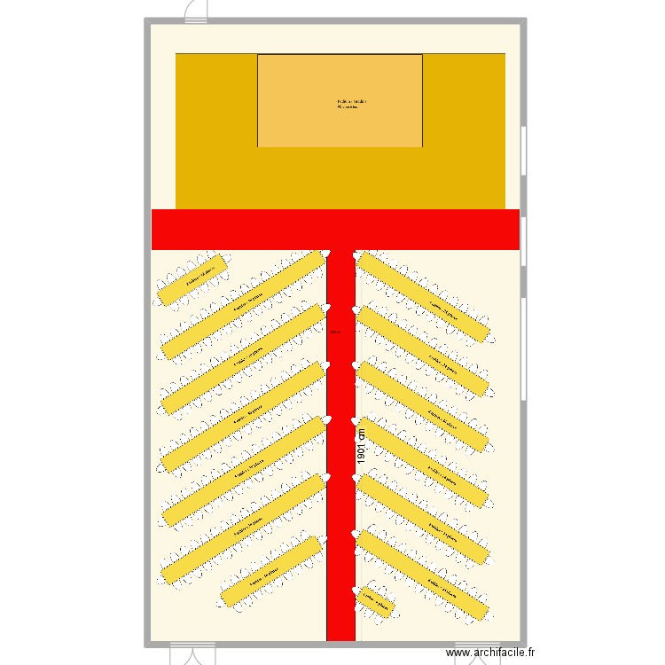 Salle gym Siviriez. Plan de 1 pièce et 540 m2