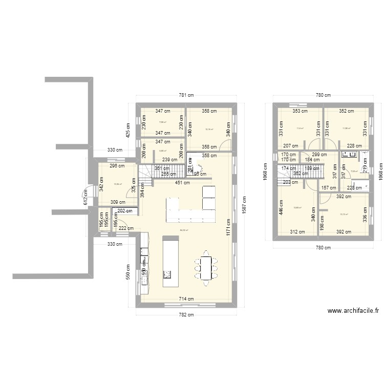 plan st jean new. Plan de 13 pièces et 192 m2