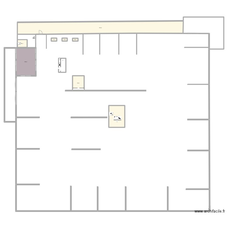 DECATHLON. Plan de 8 pièces et 169 m2