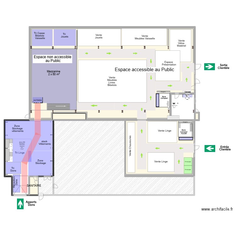 Projet vue sur MEZZANINE 25/01/2025. Plan de 8 pièces et 1454 m2