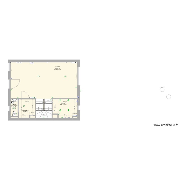 M1 Niveau RDC TMA V2. Plan de 9 pièces et 43 m2