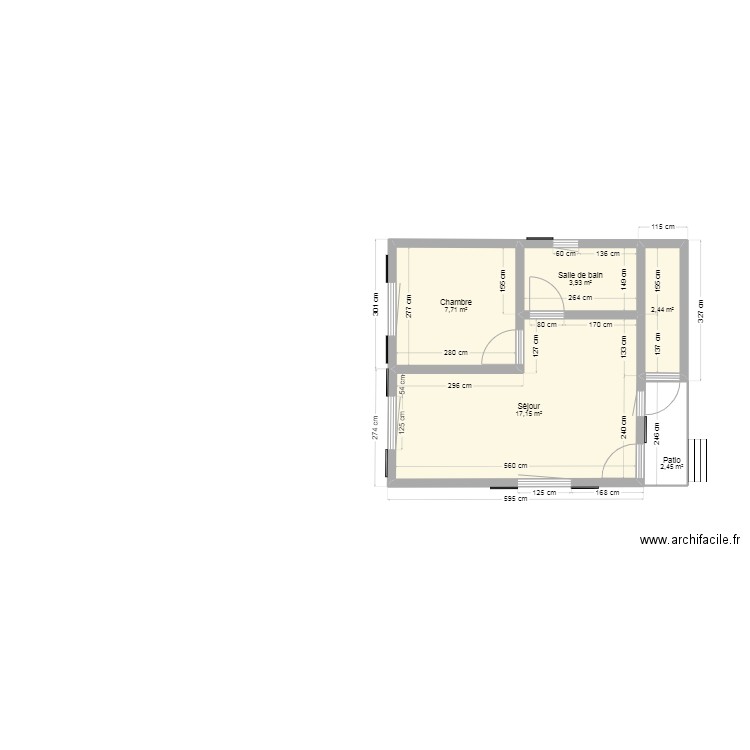 Avant projet - proposition habitats légers Ville Namur 2. Plan de 5 pièces et 34 m2