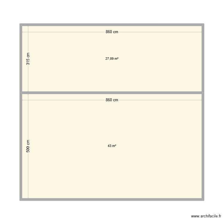 studio chabier. Plan de 2 pièces et 70 m2