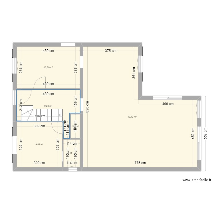 Maison 4. Plan de 6 pièces et 83 m2