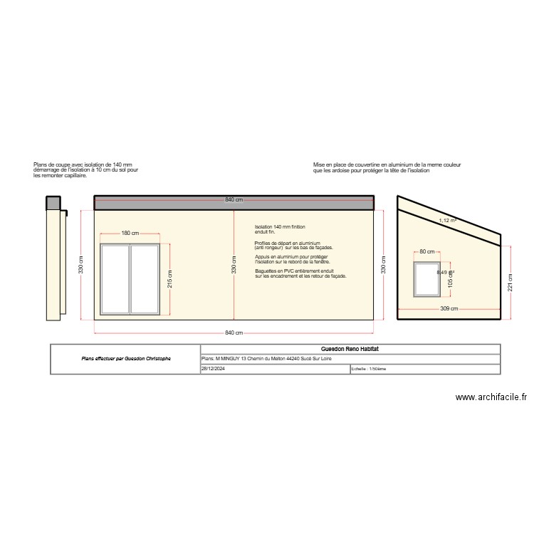 F1 ITE. Plan de 4 pièces et 13 m2