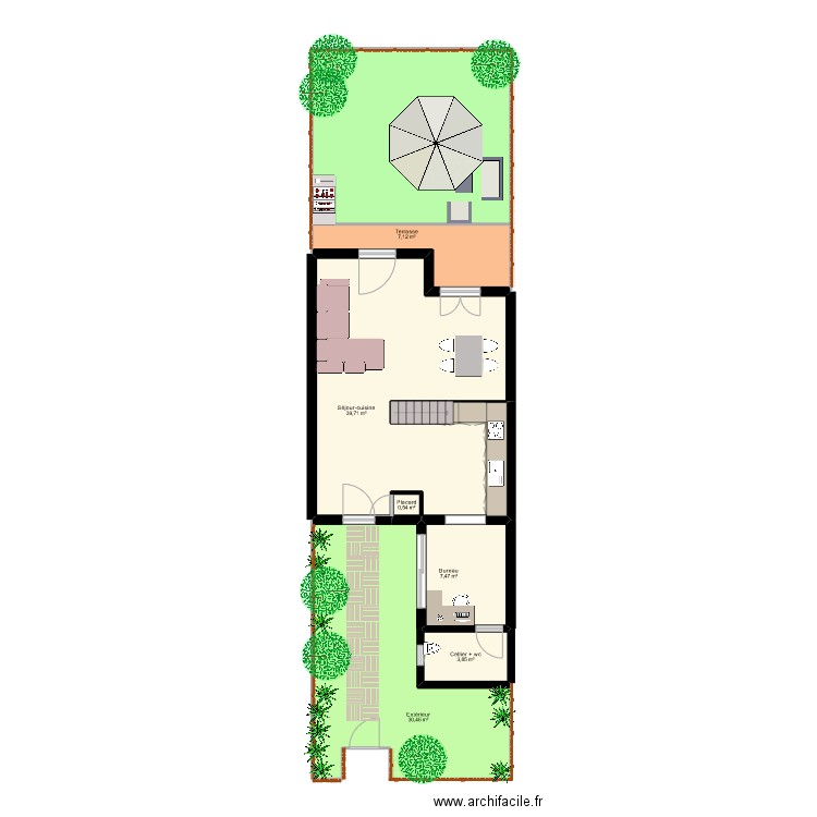 DARMOISE. Plan de 15 pièces et 164 m2