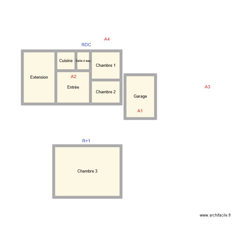 2502 CHALM KERLOUAN. Plan de 8 pièces et 18 m2