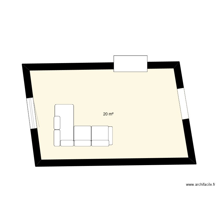 saverdun. Plan de 1 pièce et 20 m2