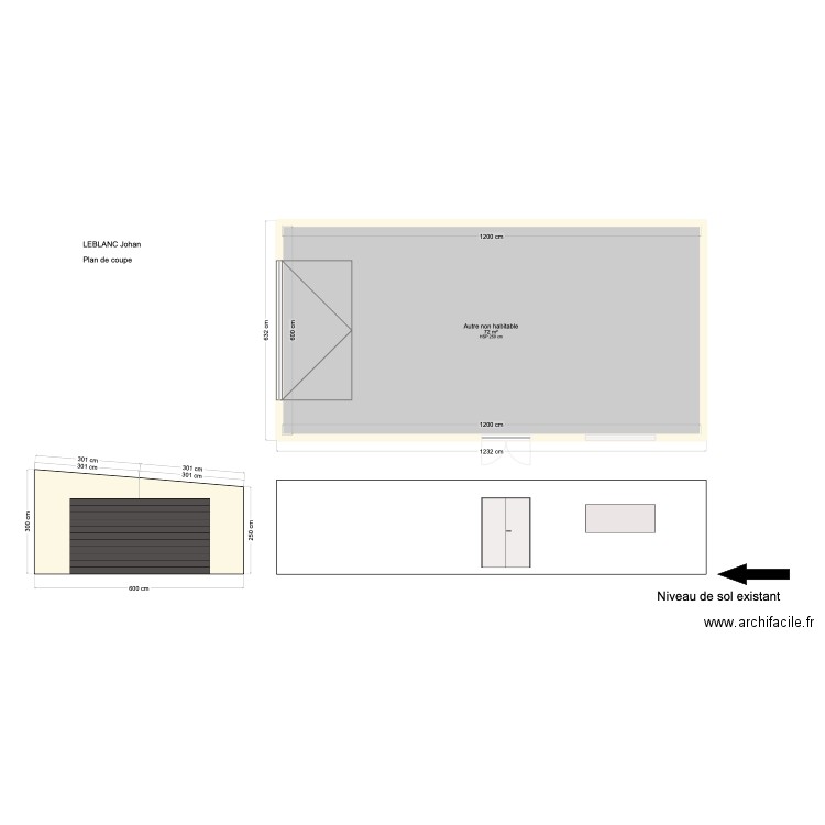 dependance 2. Plan de 1 pièce et 72 m2