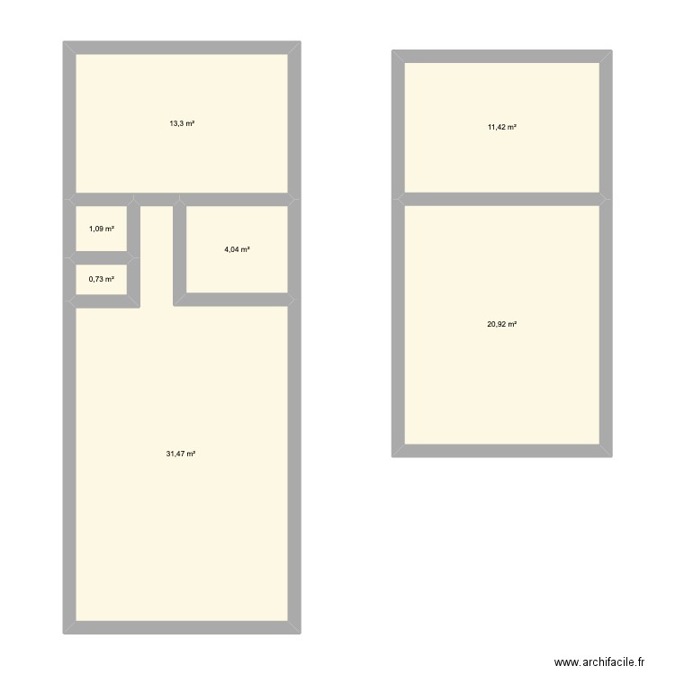 operation pompoupompo. Plan de 7 pièces et 83 m2