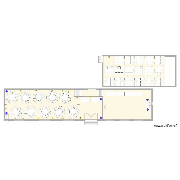 L'orangerie mixte. Plan de 2 pièces et 339 m2