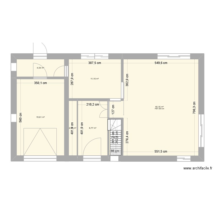 Projet MAFFLIERS. Plan de 7 pièces et 89 m2