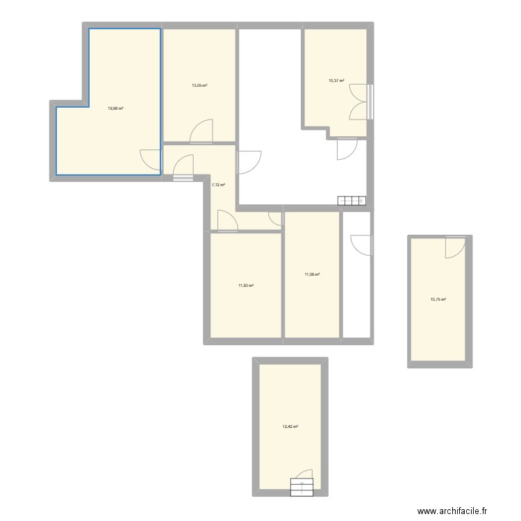 Maison bergheil. Plan de 8 pièces et 97 m2