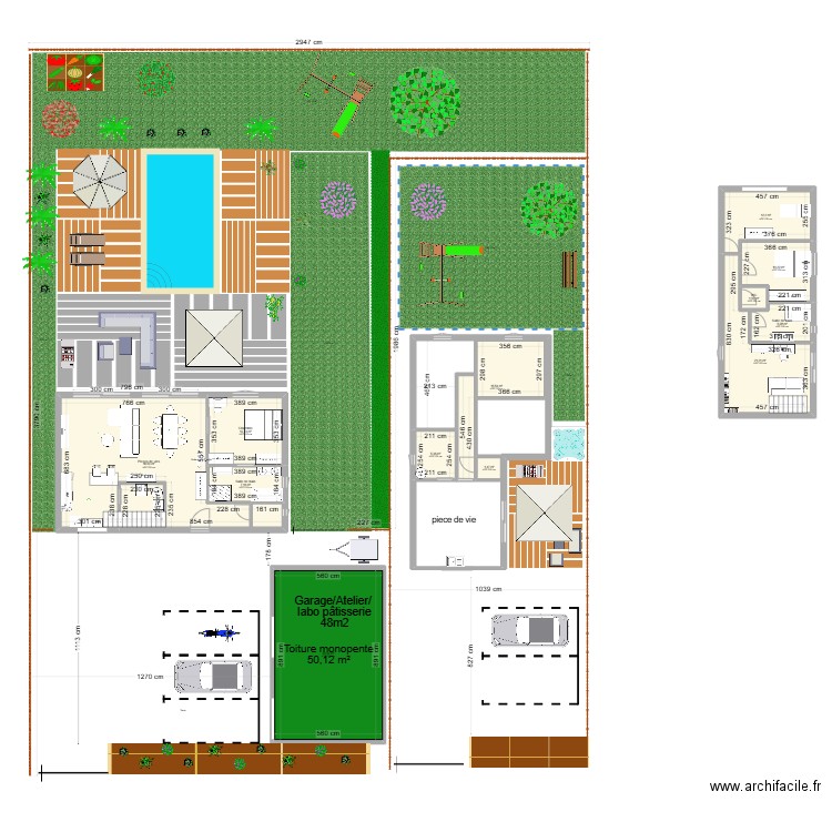 maison conteneur . Plan de 12 pièces et 201 m2