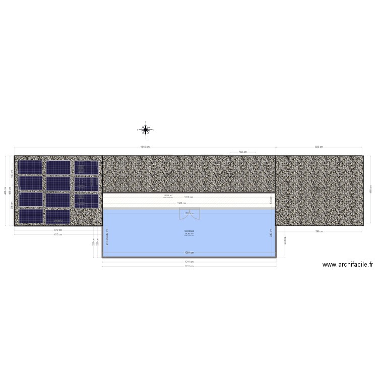 ebauche container toiture. Plan de 11 pièces et 137 m2