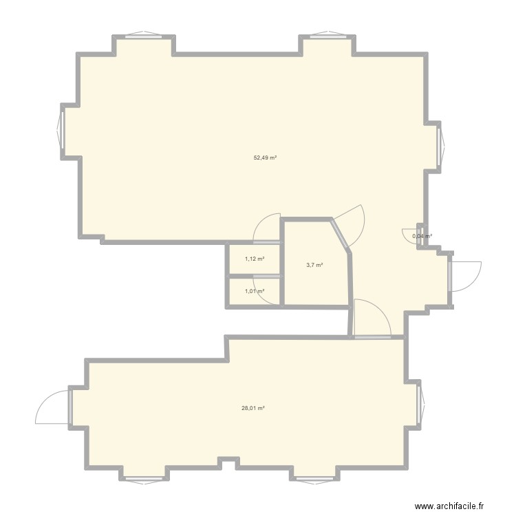 La cure salle réunion + RAM. Plan de 6 pièces et 86 m2