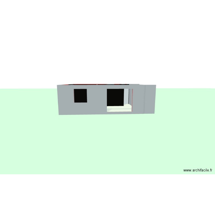 projet 2. Plan de 1 pièce et 45 m2