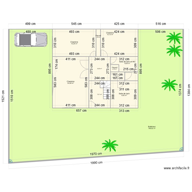 Lorient_sls2_Etage1. Plan de 11 pièces et 283 m2