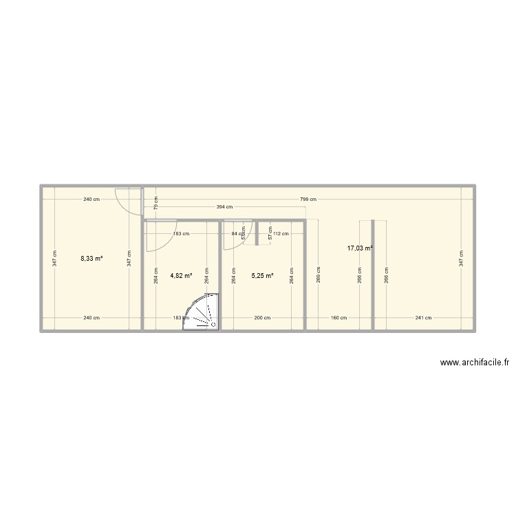 breuil 5. Plan de 4 pièces et 35 m2